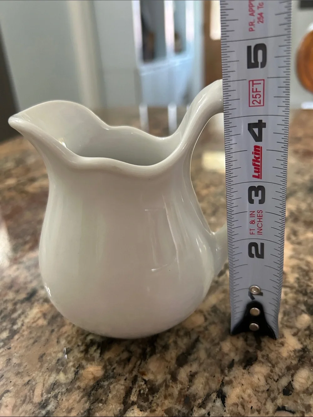 JACKSON Vintage White Ceramic Scalloped Creamer Pitcher